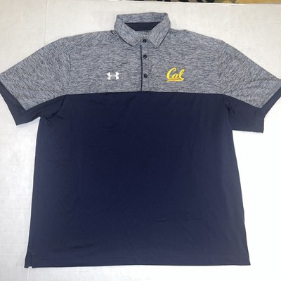 NWOT Official UC Berkeley Cal Golden Bears Polo Shirt XL Blue Gray Under Armour