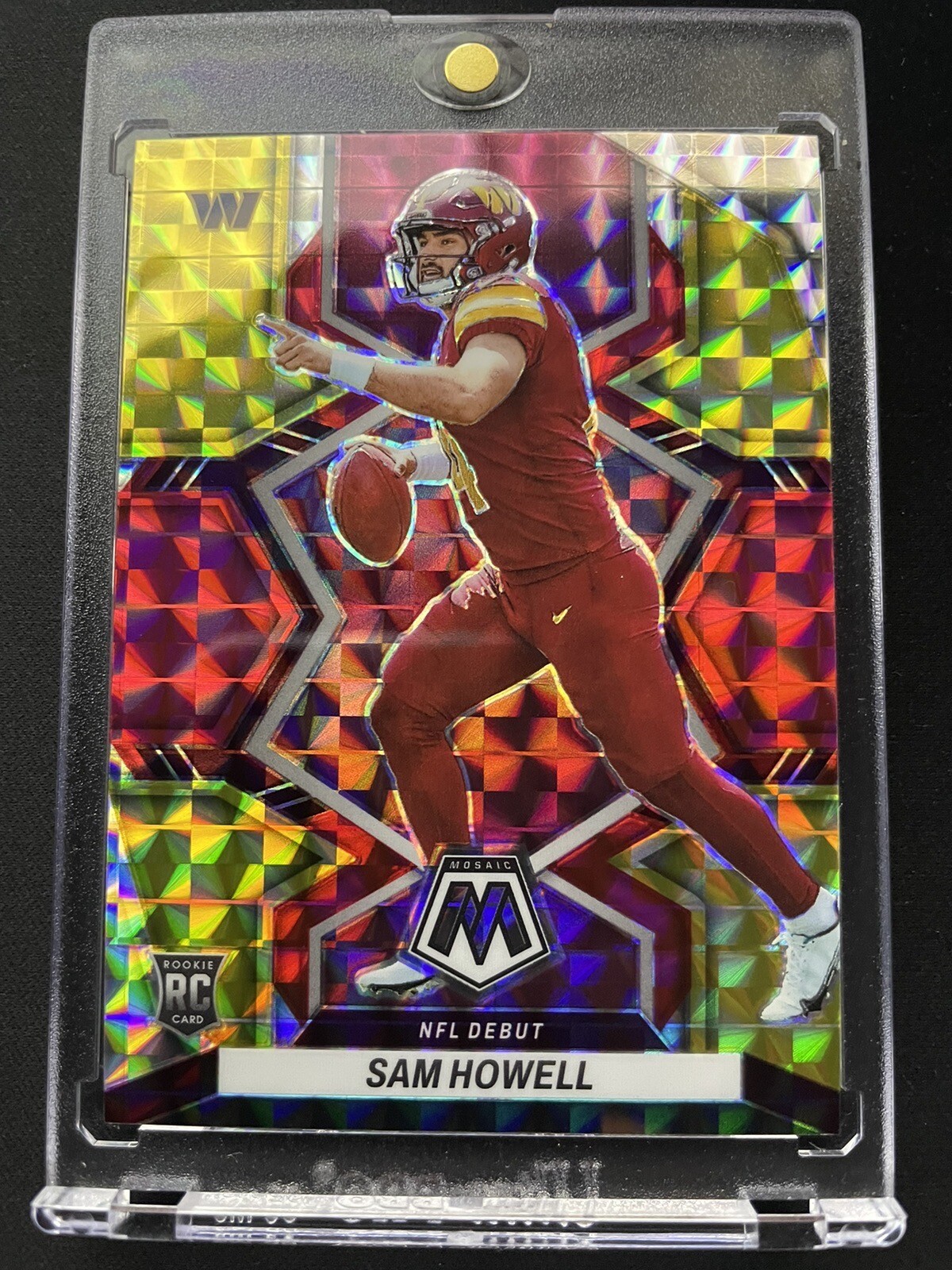 Sam Howell RC 2022 Mosaic TMALL SP /80 #274 Fusion Red Yellow Choice Prizm