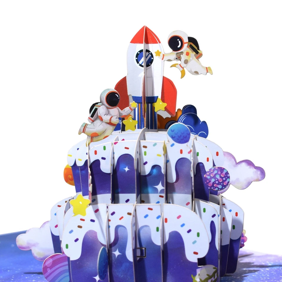Space Theme 3D Pop Up Card Birthday Cards Pop up Cards  - All Occasions - Image 2 of 4