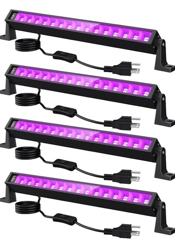 ELWOKS 50W LED Black Light Flood Light – 2-Pack UV Lights For Glow Parties, Halloween, Body Paint (IP65 Waterproof, 395-400nm)