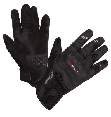 Modeka Sonora Motorradhandschuhe Langgröße (Schwarz/Rot) Gr: L11
