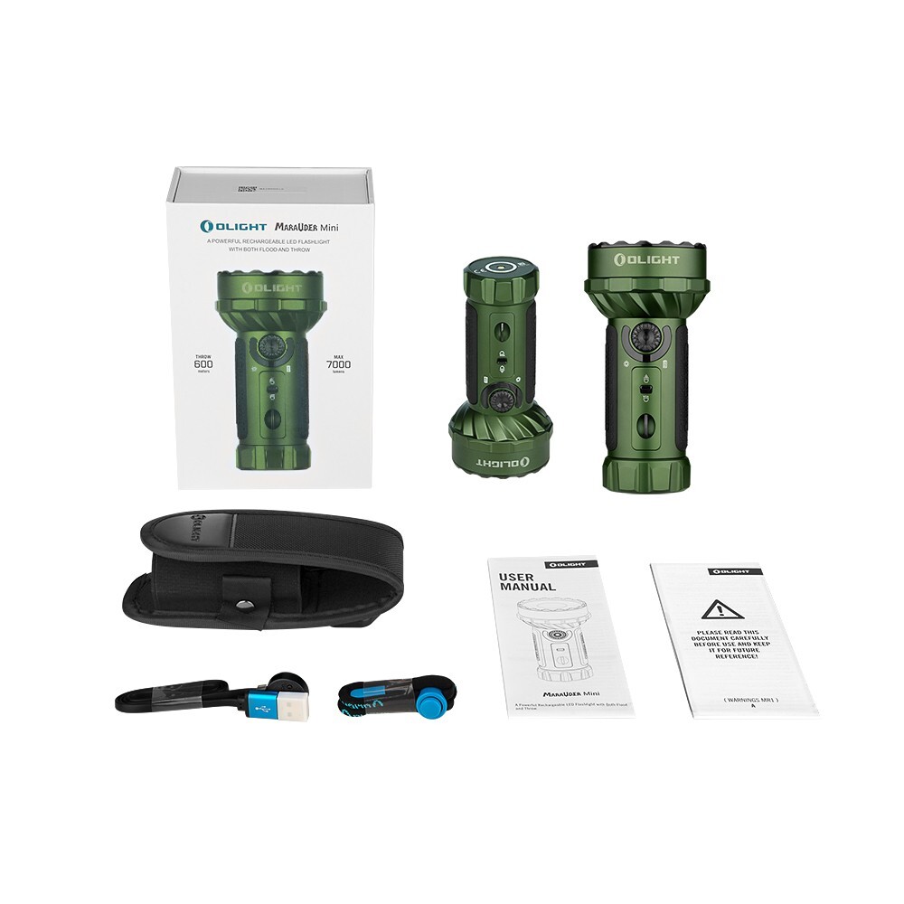 オーライト olight Marauder Mini 7000LM グリーン Olight Marauder Mini OD Green Rechargeable LED Flashlight