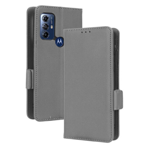 For Motorola Moto G Play 4G 2024 G84 PU Leather Wallet Non-Slip Phone Case - Picture 51 of 68