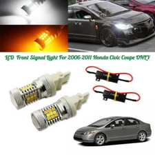 No Hyper Flash Switchback LED Turn Signal Light Kit For 06-11 Honda Civic Coupe