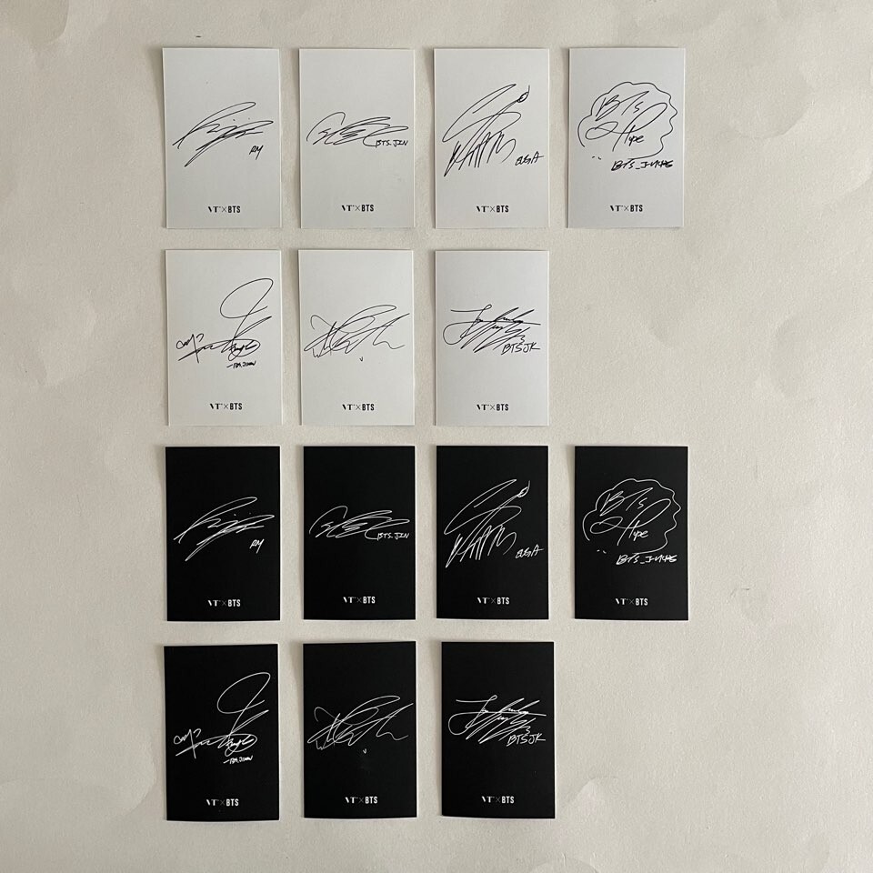 BTS x VT Official PHOTOCARD Bangtan Boys Think Your Teeth Jumbo