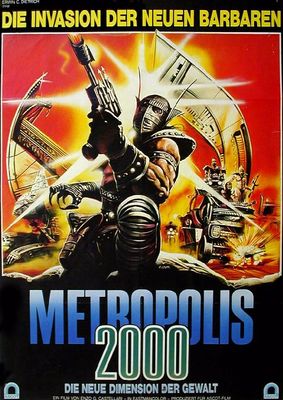 Fred Williamson Anna Kanakis METROPOLIS 2000 Original Filmplakat A0 GEROLLT