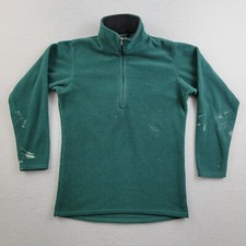 VtG Patagonia Sweater Womens XS Green Fleece Pullover 1/4 Zip Work Wear USA Made