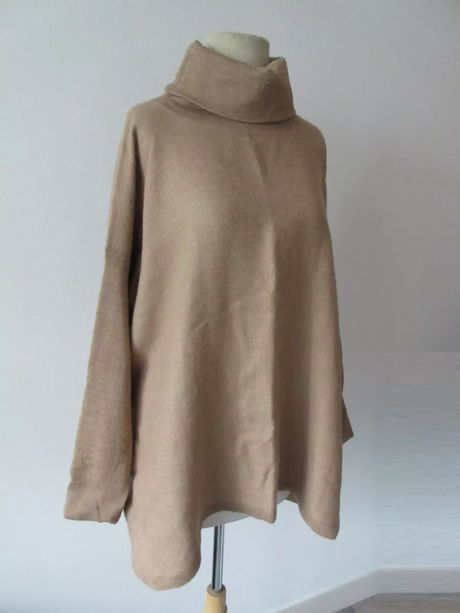 CUYANA camel oversized 100 baby alpaca turtleneck pullover