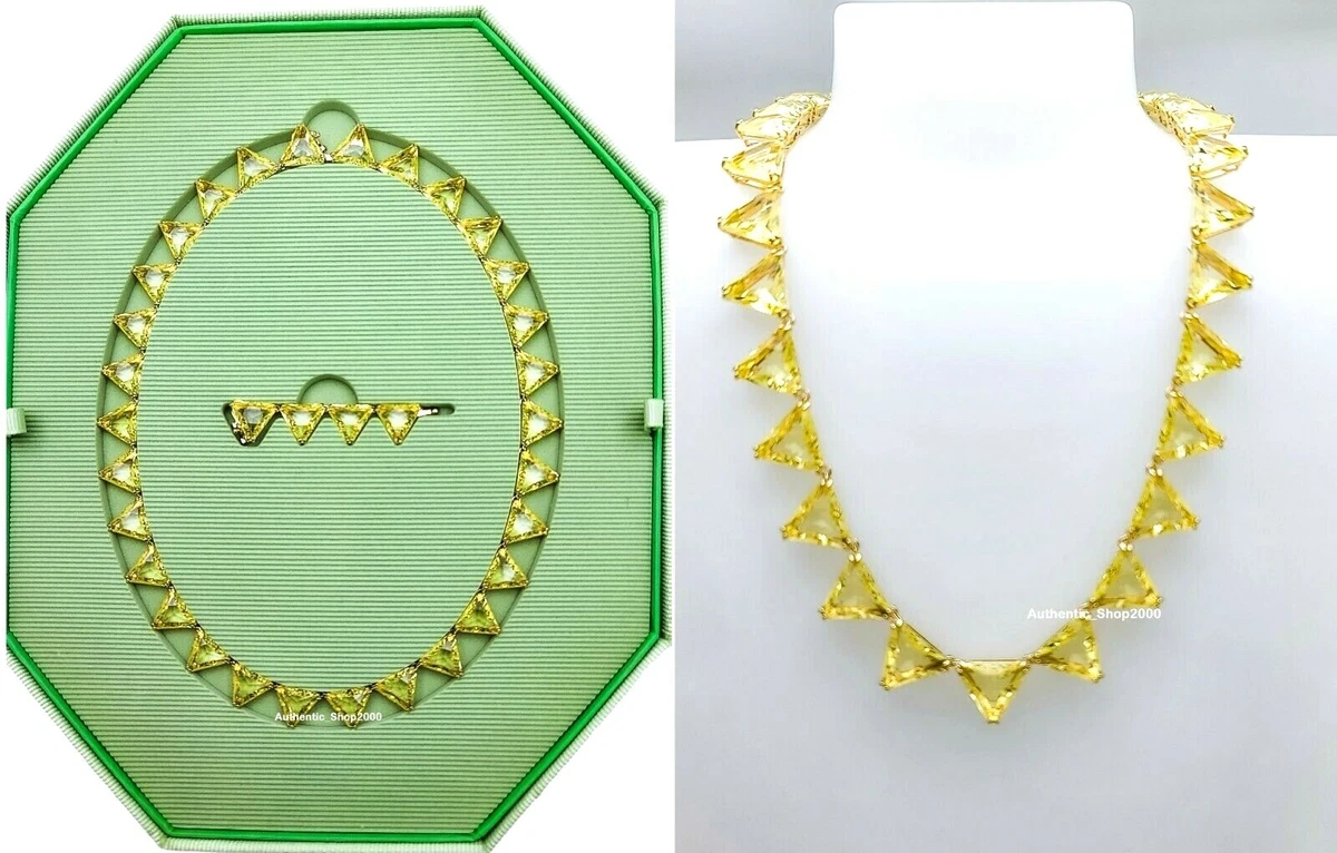 Swarovski yellow crystal necklace sale