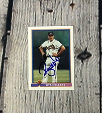 Ryan Klesko Autographed Signed 1991 Bowman #590 RC Rookie Card Auto Braves