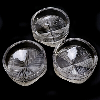 MCM Vintage Small Hors D'oeuvre Serving Bowls Party Glasklar Thomas Glas Set 3