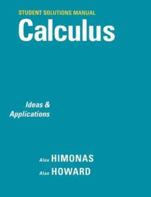 Calculus, Student Solutions Manual: Ideas and Applications - ACCEPTABLE