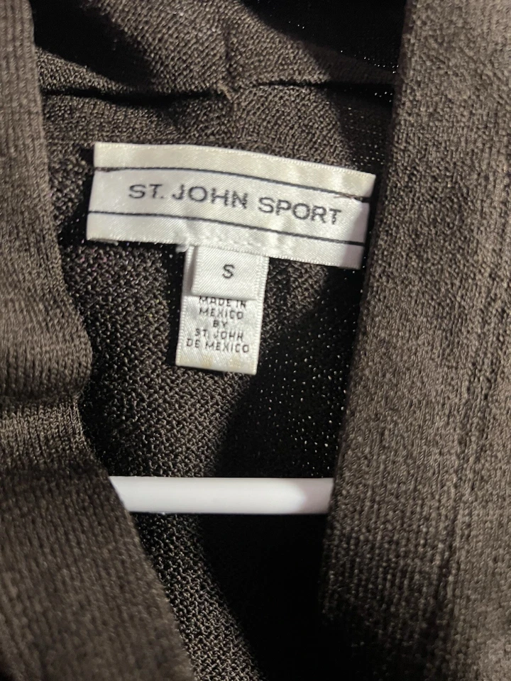 VTG St. John Sport Size Medium Large Brown Western  Knit 2pc Skirt Suit Fringe - Image 4 of 4