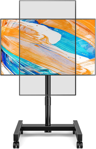 Porta TV Con Ruote per Schermi Plasma/Lcd/Led 13-50 Pollici, Girevole Supporto T - Foto 12 di 12