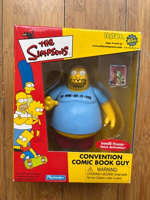 NEU UND VERPACKT Playmates Interactive The Simpsons Covention Comic Buch Typ Spielzeugfigur WOS