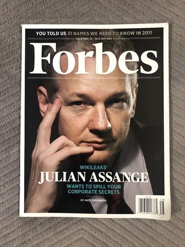 Forbes Magazine December 2010 Julian Assange Wikileaks Collectible
