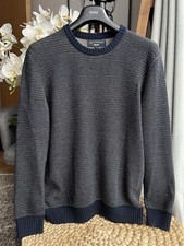 Paul Costello Mens Jumper Navy Blue Mix long sleeve Cotton Jumper Size Large L