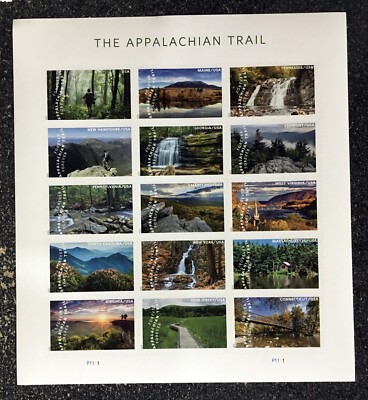 2025USA #5960 Forever The Appalachian Trail - Sheet of 15 mint