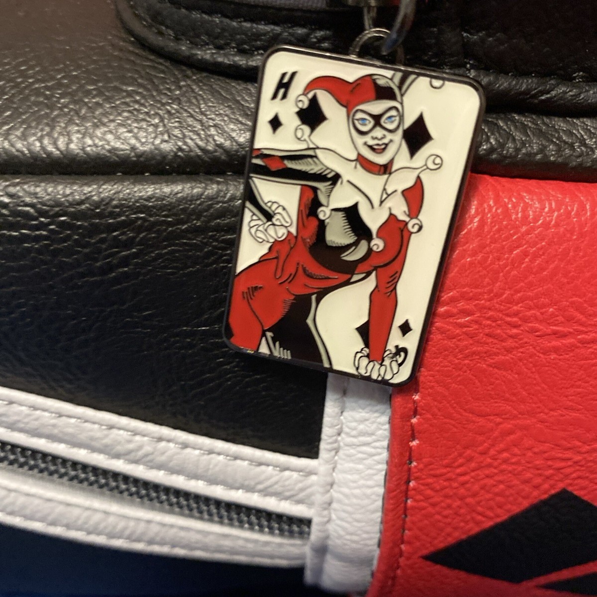 New LoungeFly DC Harley Quinn Mini Backpack GameStop  display picture 2
