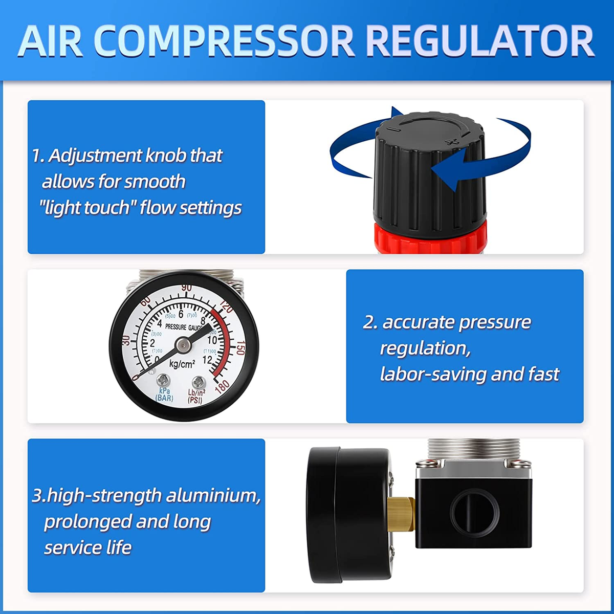Pressostat Compresseur Air 90-120 PSI – Vanne Commande 4 Voies 110V-240V – Modèle XJ-281 Neuf