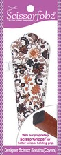 SCISSORFOBZ Designer Scissors Sheath Cover Single large Brown Victorian Floral