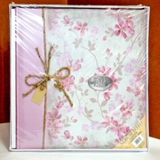 Album fotografico 50° Matrimonio targa argento 24x24 20 fogli Garden rosa