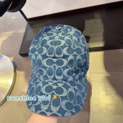 NWT Coach Woman's Signature Denim Baseball Hat CZ925 | eBay