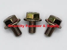 (100) M6-1.0x10mm Hex Head Flange Bolt / Screws 10.9 M6x1.0x10 M6x10mm ZY