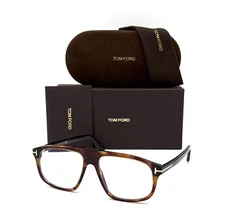 Tom Ford FT5901 050 Brown Tortoise  / Blue Block  55mm Eyeglasses TF5901