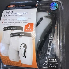 Sports Cup Large Shock Doctor Compression Short w/ BioFlex, Size Medium