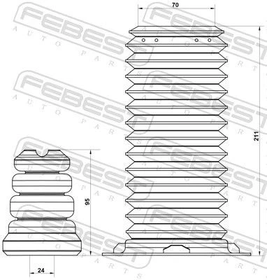 FEBEST Staubschutz-Satz Amortiguador Delantero Apto para BMW 1 2 3 - Imagen 4 de 4