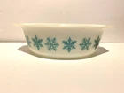 Vintage Pyrex Casserole Dish Snowflake Turquoise NO Lid