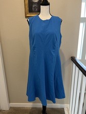 Calvin Klein Fit and Flare Sleeveless Blue dress Size 14