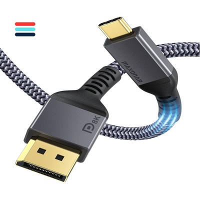 8K@60Hz DisplayPort Kabel | Thunderbolt 3 zu DP1.4 | HBR3-Technologie