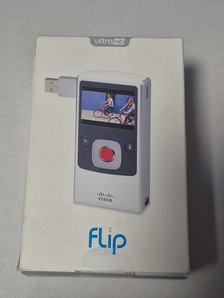 Cisco Flip Video UltraHD Video Camera (White, 1 Hour) U260W Brand New Sealed 4GB - Image 4 of 4