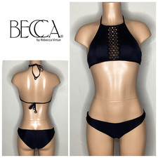 New. Becca black halter bikini. Small. Retails 129