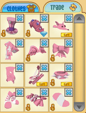 Animal Jam Classic AJ AJC Pink Clothing 12-Item Color Bundle (Read Description)