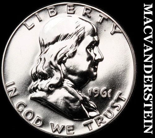1961 Silver Franklin Half Dollar - Choice Gem Proof  Lustrous  No Reserve  #i140