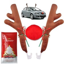 Car Reindeer Antlers  Nose Christmas Costume Auto 15.5 inch No Tail