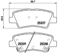 Hinterachse Brembo P 30 067X Bremsbelagsatz, Scheibenbremse FüR Baic,Dodge,Hyund