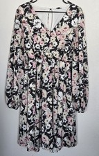 Torrid Mini Bubble Charmeuse Babydoll Dress 1X Floral Romantic Date Night