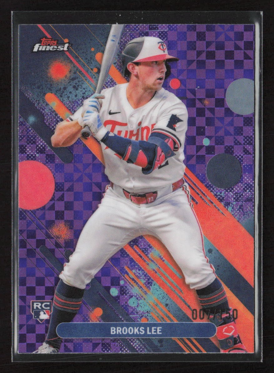 2025 Topps Finest #31 Brooks Lee Purple X-Fractor /150 Twins RC