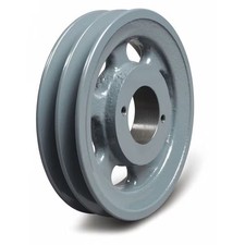 1/2 in to 1-1/2 in Quick Detachable Bushed Bore 2 Groove V-Belt Pulley 6.25 in