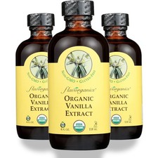 Flavorganics Organic Vanilla Extract 4 Fl Oz 118 Ml Fl. 3 Pack