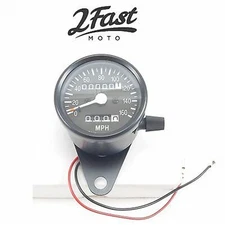 2FastMoto Speedometer Gauge Custom Analog for Most Motorcycles 14-20141B