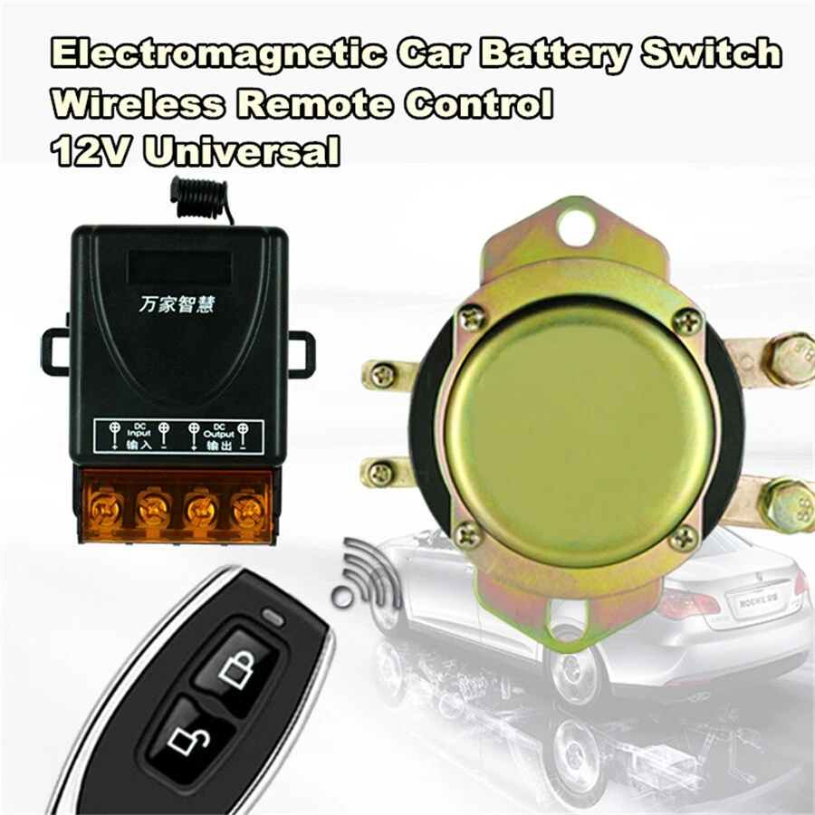 Interruptor de batería 12V Control remoto Electromagnético Electroválvula Terminal Master Foto 3 de 4