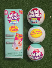 Mini Brands Fill the Fridge Playset Assorted Plus 3 S1 Mini Minis Balls.