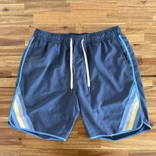Fair Harbor Swim Trunks Shorts Mens L Medium Blue Lined Beach Pool Resort READ 