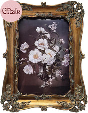 4X6 Vintage Picture Frame, Antique Bronze Gold Ornate Photo Frame for Wall Hangi