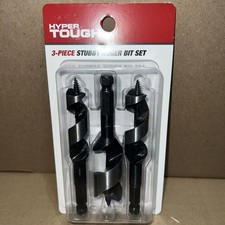 3pc Hyper Tough Stubby Auger Bit Set New  #42...